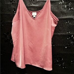 a new day Pink Satin Camisole Top